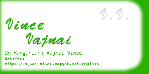 vince vajnai business card